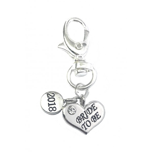 Heart Shape Bride To Be 2018 Keyring